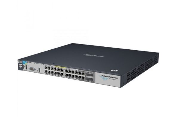J8692-69001 HP ProCurve 3500-24G-PoE yl, 24-Ports 10/100/1000Base-T PoE, 4 x 1000Base-X SFP (mini-GBIC) Slots + 4 x 10GBase-X SFP+ Slots + 1 x Open Module Slot Managed Switch