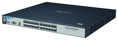 J8992-69001 HP ProCurve 6200yl-24G 24 x SFP (Mini-GBIC) Ports 1000Base-X + 2 x SFP+ Ports Layer 3 Managed Rack-mountable Gigabit Ethernet Network Switch