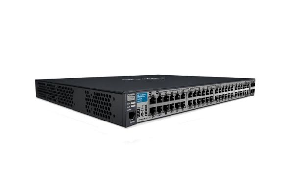 J9022-69001 HP ProCurve 2810-48G 44 x RJ-45 Ports 10/100/1000Base-T + 4 x Dual Personality RJ-45/SFP (mini-GBIC) Ports Layer 2 Managed Rack-mountable Stackable Gigabit Ethernet Network Switch