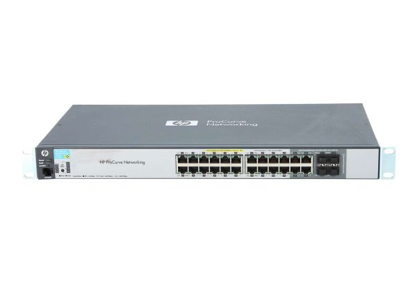 J9299AX HP ProCurve E2520-24G-PoE 20 x Ports PoE 10/100/1000Base-T + 4 x Dual Personality SFP (mini-GBIC) Ports Layer 2 Managed Gigabit Ethernet Network Switch