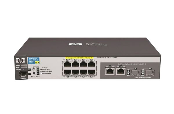 J9562A#ABG HPE Aruba 2915 Series 2915-8G-PoE 8 x RJ-45 Ports PoE 10/100/1000Base-T + 2 x Dual Personality RJ-45/SFP Ports PoE Layer 3 Managed Rack-mountable Gigabit Ethernet Network Switch
