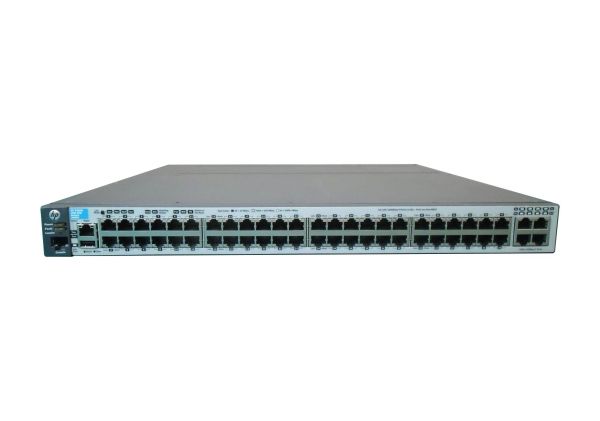J9586AR#ACC HP E3800 Series 3800-48G-4XG 48 x Ports 48 x Ports 10/100/1000Base-T + 4 x SFP+ Layer 4 Managed Rack-mountable Gigabit Ethernet Network Switch