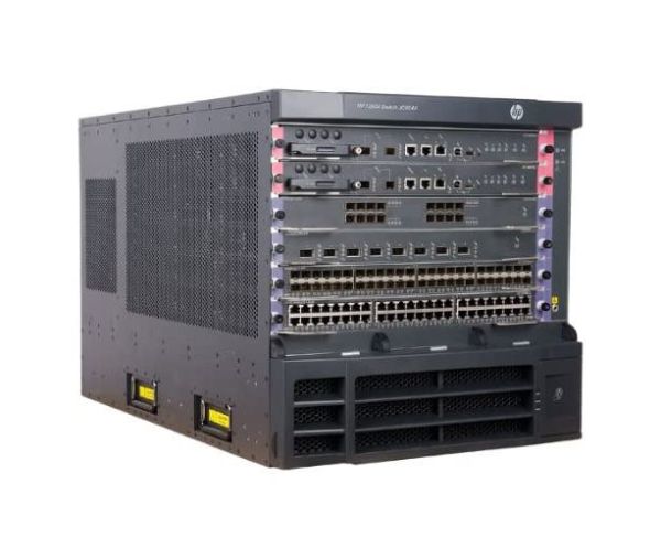 JC654AR#B8X HPE 12500 Series 12504 4 x Open Module Slots 10U Rack-mountable Layer 3 Managed AC Network Switch Chassis