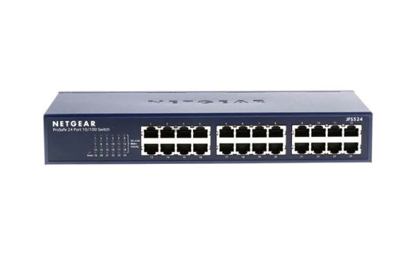 JFS524-200EUS Netgear Prosafe JFS524 24 x RJ-45 10/100Base-TX Layer 2 Unmanaged Fast Ethernet Network Switch