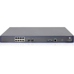 JG641A HP 830 8-Port PoE+ 8 x Dual Personality RJ-45/SFP Ports PoE+ 1000Base-T + 2 x SFP Ports Layer 2 Managed 1U Rack-Mountable Gigabit Ethernet Network Unified Wired WLAN Switch