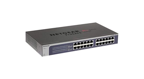 JGS524PE Netgear Prosafe JGS524PE 24 x Ports (12 x Ports PoE+) 10/100/1000Base-T Rack-mountable Unmanaged Gigabit Ethernet Network Switch