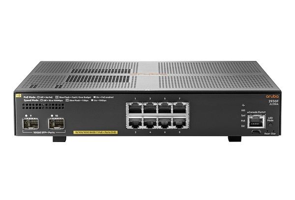 JL258A#ABA HPE Aruba 2930F 8G PoE+ 2SFP+ 8 x RJ-45 Ports PoE+ 10/100/1000Base-T + 2 x SFP+ Ports Layer 3 Managed Rack-mountable Gigabit Ethernet Network Switch