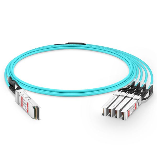 JNP-100G-AOCBO-30M Juniper 4 x 25/100GBase-AOC Direct Attach Copper Breakout Cable 30m QSFP28 to SFP28 Transceiver
