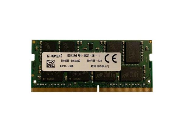 K821PJ-MIB Kingston Technology 16GB PC4-19200 DDR4-2400MHz non-ECC Unbuffered CL17 SoDIMM 1.2V Dual-Rank Memory Module