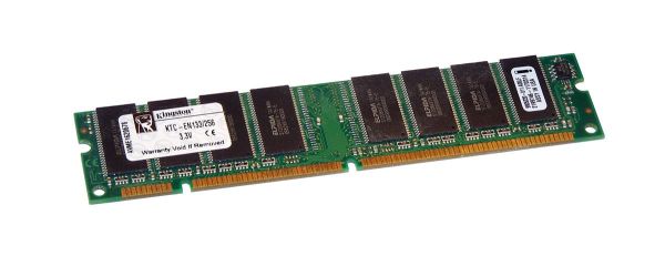 KTC-EN133/256 Kingston Technology 256MB 133MHz PC133 non-ECC Unbuffered CL3 168-Pin DIMM 3.3V Memory Module