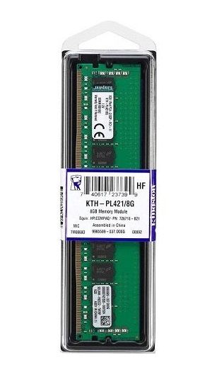 KTH-PL421/8G Kingston Technology 8GB DDR4-2133MHz PC4-17000 ECC Registered CL15 288-Pin DIMM 1.2V Memory Module