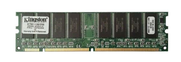 KTM1136/256 Kingston Technology 256MB 100MHz PC100 non-ECC Unbuffered CL2 168-Pin DIMM 3.3V Memory Module