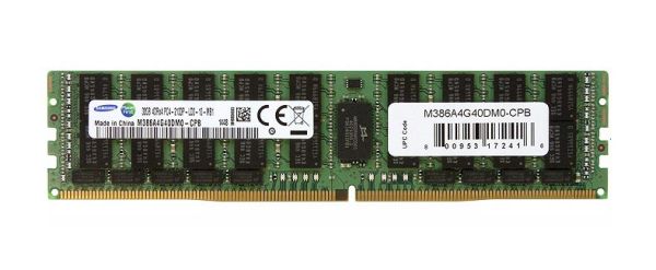 M386A4G40DM0-CPB Samsung 32GB DDR4-2133MHz PC4-17000 ECC Registered CL15 288-Pin Load Reduced DIMM 1.2V Quad Rank Memory Module