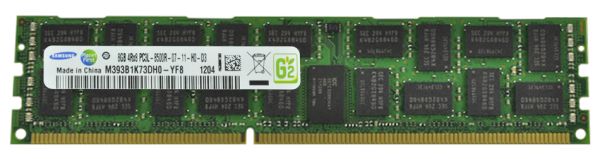 M393B1K73DH0-YF8 Samsung 8GB DDR3-1066MHz PC3-8500 ECC Registered CL7 240-Pin DIMM 1.35V Low Voltage Quad Rank Memory Module