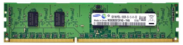 M393B2873FH0-YH9 Samsung 1GB DDR3-1333MHz PC3-10600 ECC Registered CL9 240-Pin DIMM 1.35V Low Voltage Single Rank Memory Module