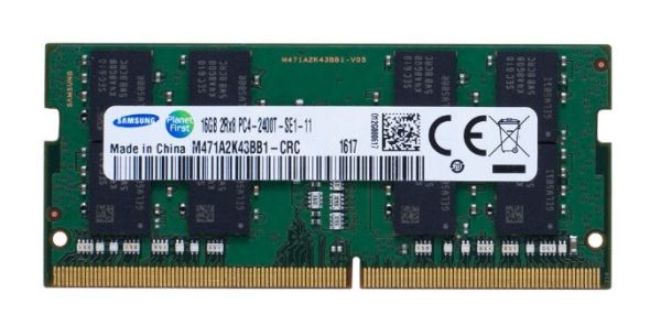 M471A2K43BB1-CRC Samsung 16GB DDR4-2400MHz PC4-19200 non-ECC Unbuffered CL17 260-Pin SoDimm 1.2V Dual Rank Memory Module