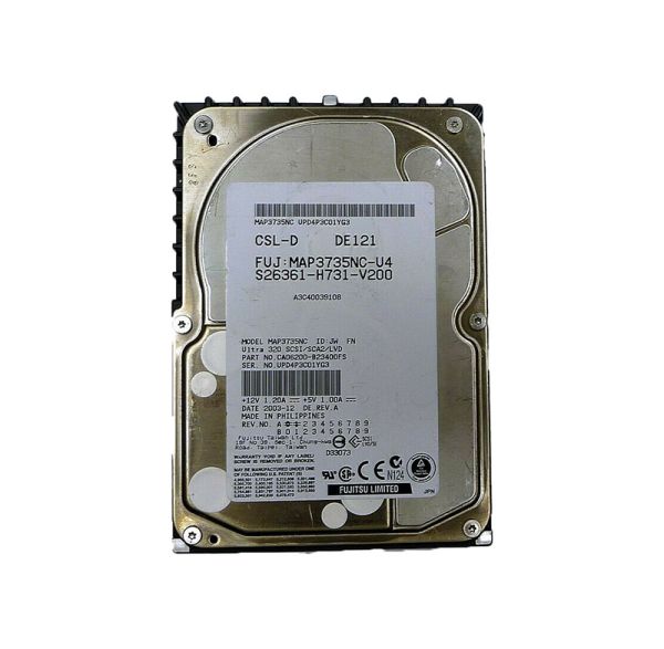 MAP3735NC Fujitsu 73.5GB 10000RPM 8MB Cache 80-Pin Ultra-320 SCSI 3.5-inch Low Profile (1.0inch) Hard Drive