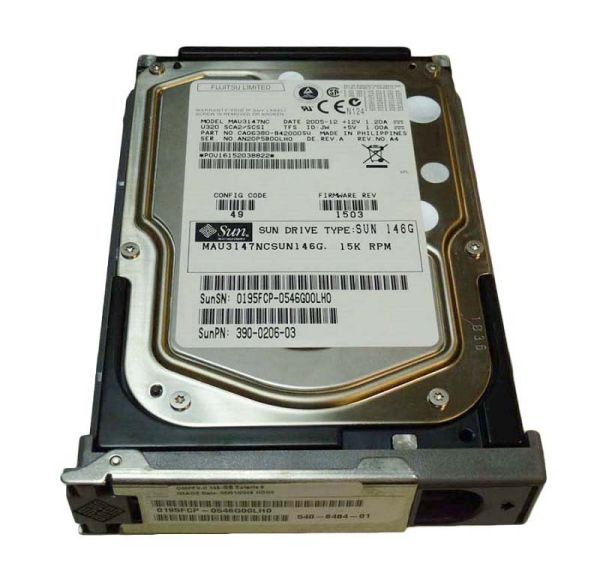 MAU3147NCSUN146G Sun 146GB 15000RPM Ultra-320 SCSI Hot-Pluggable LVD 80-Pin 3.5-inch Hard Drive