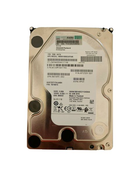 MB001000GWFWK HP 1TB SATA 6Gb/s 7200RPM 3.5-inch Hard Drive