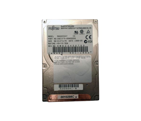 MHD2032AT Fujitsu Mobile 3.2GB 4000RPM ATA-33 512KB Cache 2.5-inch Hard Drive