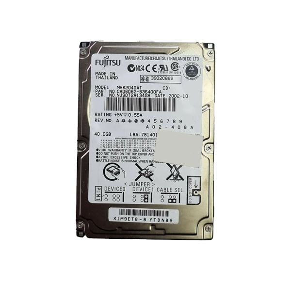 MHR2040AT Fujitsu Mobile 40GB 4200RPM ATA-100 2MB Cache 2.5-inch Hard Drive