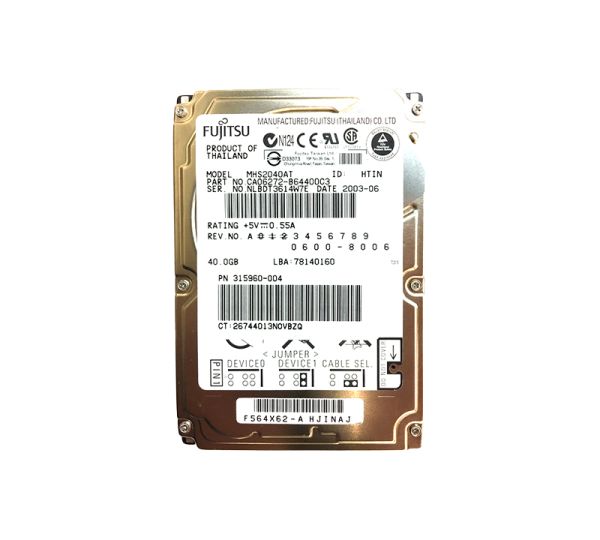 MHS2040AT Fujitsu Mobile 40GB 4200RPM ATA-100 2MB Cache 2.5-inch Hard Drive