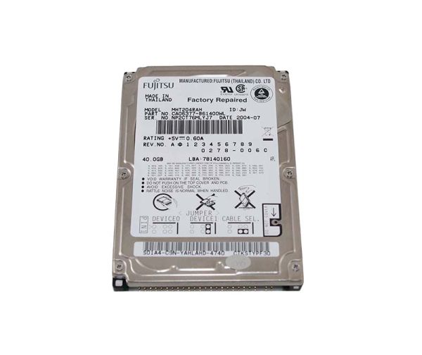 MHT204RAH Fujitsu Mobile 40GB 5400RPM ATA-100 8MB Cache 2.5-inch Hard Drive