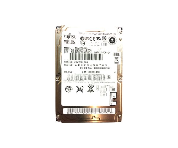 MHV2080AS Fujitsu Mobile 80GB 5400RPM ATA-100 8MB Cache 2.5-inch Hard Drive