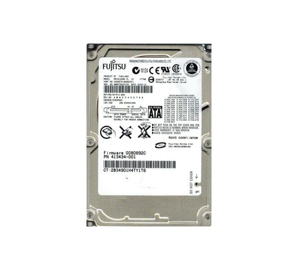 MHV2120BH Fujitsu 120GB 5400RPM 8MB Cache 2.5-inch 9.5mm SATA 7-Pin Laptop Hard Drive