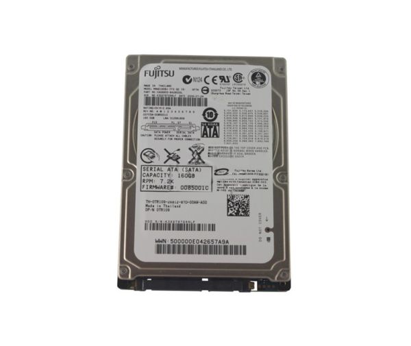 MHW2160BJ Fujitsu 160GB 7200RPM 8MB Cache 2.5-inch SATA 3GB/s 7-Pin Laptop Hard Drive