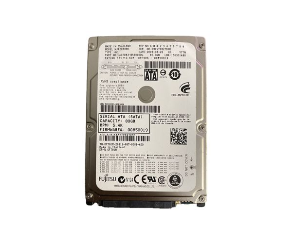 MJA2080BH Fujitsu Mobile 80GB 5400RPM SATA 3GB/s 8MB Cache 2.5-inch Hard Drive