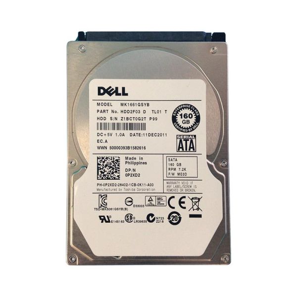 MK1661GSYB Toshiba 160GB 7200RPM 2.5-inch 16MB Cache SERIAL ATA 3.0GB/SEC with ROHS COMPLIANT and HIGH DURABILITY Hard Drive