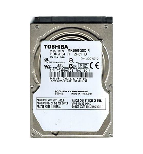 MK2565GSX Toshiba 250GB 5400RPM SATA 3GB/s 8MB Cache 2.5-inch Hard Disk Drive