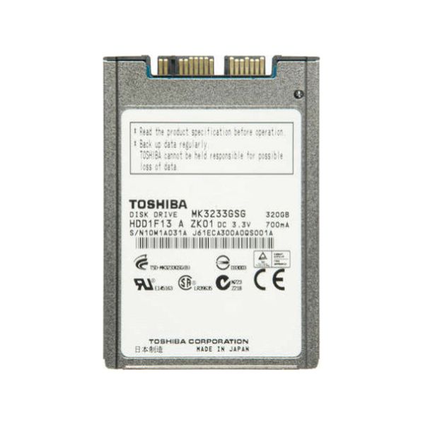 MK3233GSG Toshiba 320GB 16MB Cache 5400RPM SATA 3GB/s 1.8-inch Hard Disk Drive