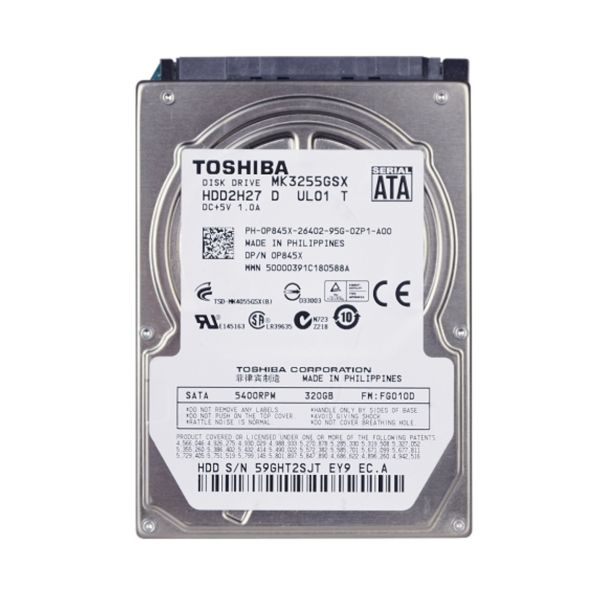 MK3255GSX Toshiba 320GB 5400RPM SATA 3GB/s 8MB Cache 2.5-inch Hard Disk Drive
