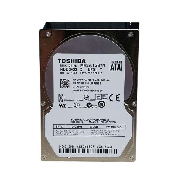MK3261GSYN Toshiba 320GB 7200RPM 16MB Cache SATA 3GB/s 2.5-inch Laptop Hard Drive
