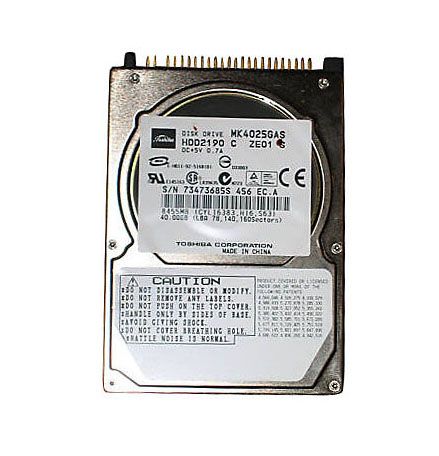 MK4025GA Toshiba 40GB 4200RPM ATA-100 8MB Cache 2.5-inch Hard Disk Drive