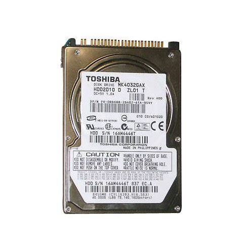 MK4032GAX Toshiba 40GB 5400RPM ATA-100 8MB Cache 2.5-inch Hard Disk Drive