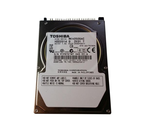MK4050GAC Toshiba Automotive 40GB 4200RPM ATA-7 2.5-inch Hard Disk Drive