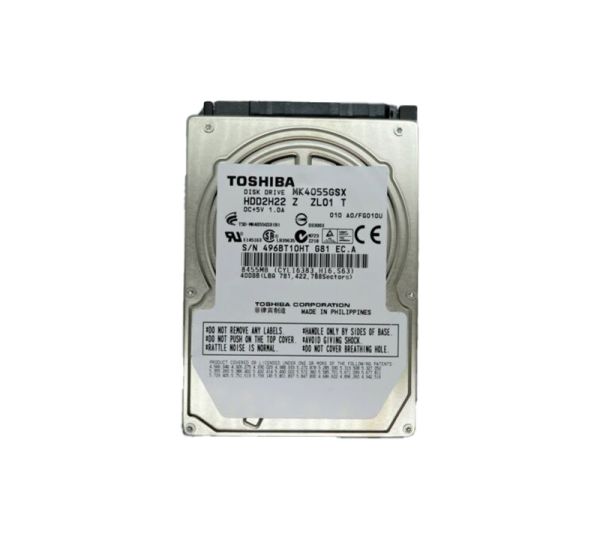 MK4055GSX Toshiba 400GB 5400RPM SATA 3Gbps 8MB Cache 2.5-inch Hard Drive