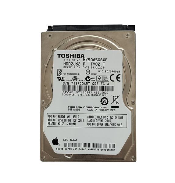 MK5065GSXF Toshiba 500GB 5400RPM SATA 3Gbps 8MB Cache 2.5-inch Internal Hard Drive