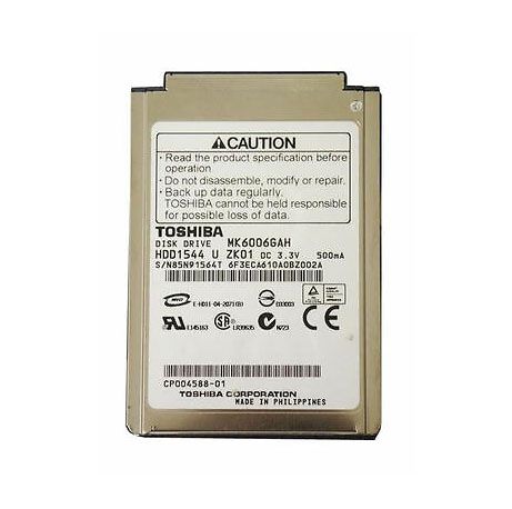 MK6006GAH Toshiba 60GB 4200RPM ATA-100 2MB Cache 1.8-inch Hard Disk Drive