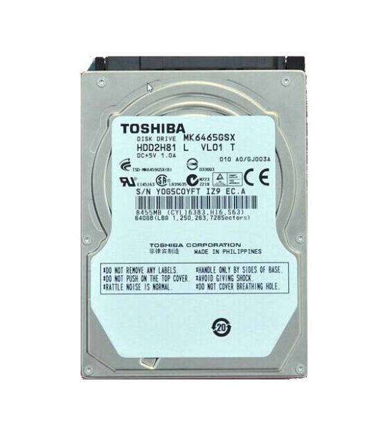 MK6465GSX Toshiba 640GB 5400RPM 8MB Cache SATA-300 2.5-inch Laptop Hard Drive