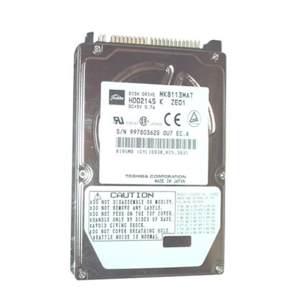 MK8113MAT Toshiba 8GB 4200RPM ATA-33 512KB Cache 2.5-inch Hard Disk Drive