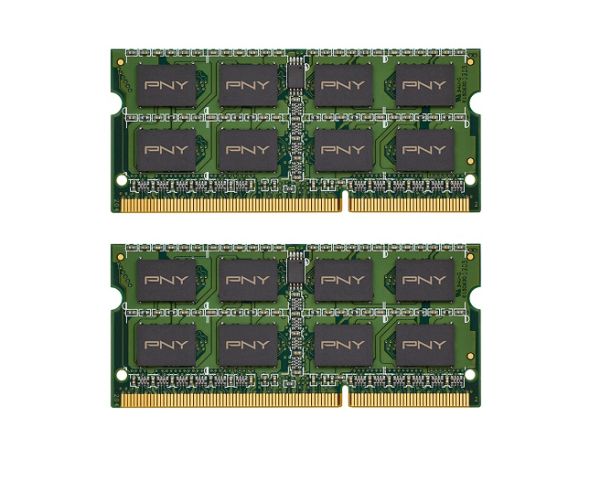 MN16384KD3-1600-X9 PNY Technology 16GB Kit (2 X 8GB) PC3-12800 DDR3-1600MHz non-ECC Unbuffered CL11 204-Pin SoDimm 1.35V Dual Rank Memory