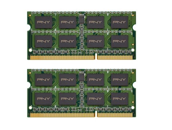 MN4096KD3-1066 PNY Technology 4GB Kit (2 X 2GB) PC2-8500 DDR2-1066MHz non-ECC Unbuffered CL7 200-Pin SoDimm 1.5V Dual Rank Memory