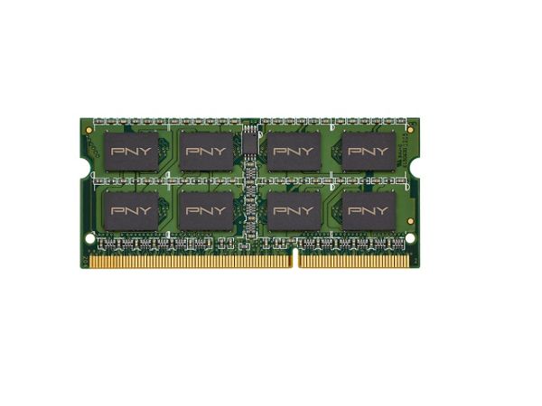 MN4096SD3-1333 PNY Technology 4GB PC3-10600 DDR3-1333MHz non-ECC Unbuffered CL9 204-Pin SoDimm 1.5V Single Rank Memory Module