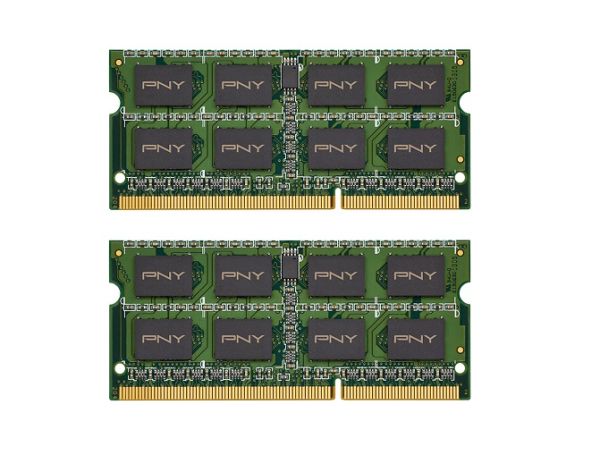 MN8192KD3-1333 PNY Technology 8GB Kit (2 X 4GB) PC3-10600 DDR3-1333MHz non-ECC Unbuffered CL9 204-Pin SoDimm 1.5V Dual Rank Memory