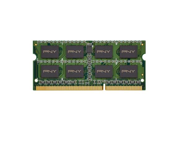 MN8192SD3-1333 PNY Technology 8GB PC3-10600 DDR3-1333MHz non-ECC Unbuffered CL9 204-Pin SoDimm 1.5V Dual Rank Memory Module