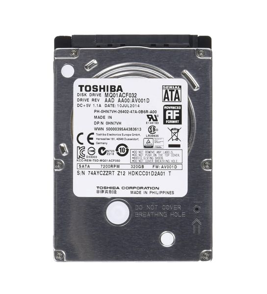 MQ01ACF032 Toshiba 320GB 7200RPM 16MB Cache 2.5-inch SATA 3GB/s Laptop Hard Drive